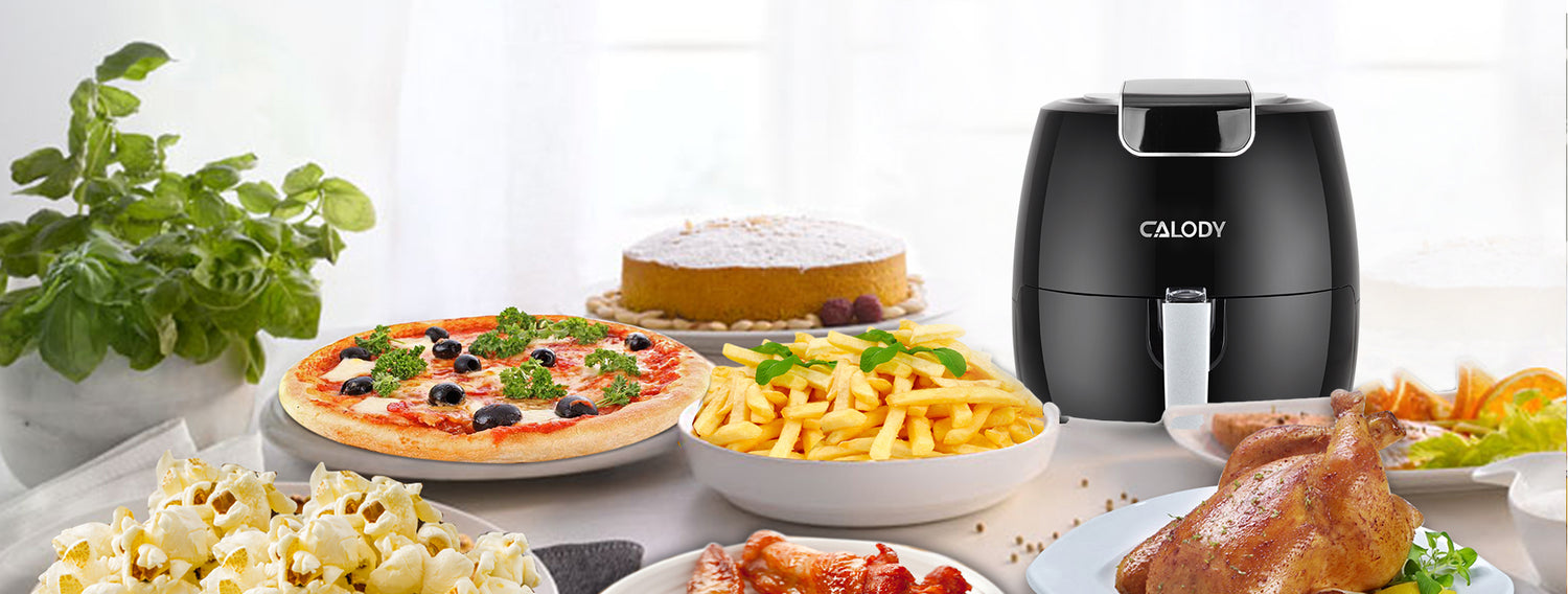 Calody 7 Quart Air Fryer, 8-in-1 Air Fryer Toaster Oven, Electric Hot Oven Oilless Cooker with 8 Presets, Digital Touchscreen with Temperature Control Auto Shutoff, Nonstick Basket, 1800W