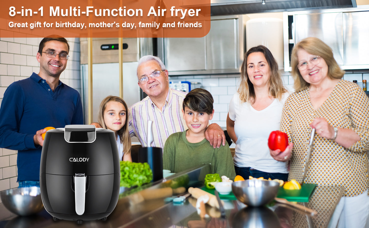 8-in-1 multi-function air fryer great gift for birthday,mother's day, family and friends
