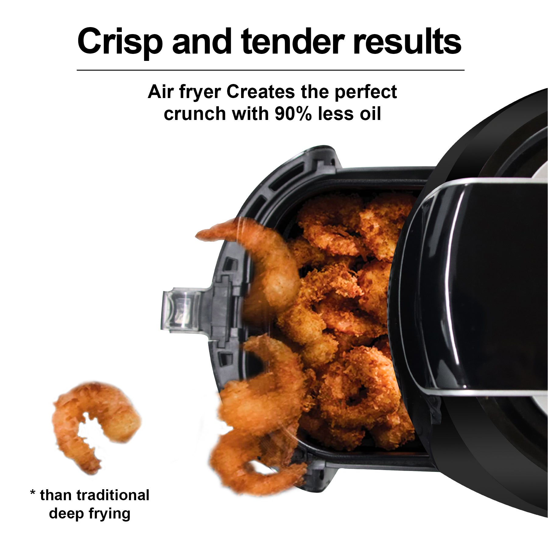 Air Fryer Creates the perfect crunch with 90% less oil
