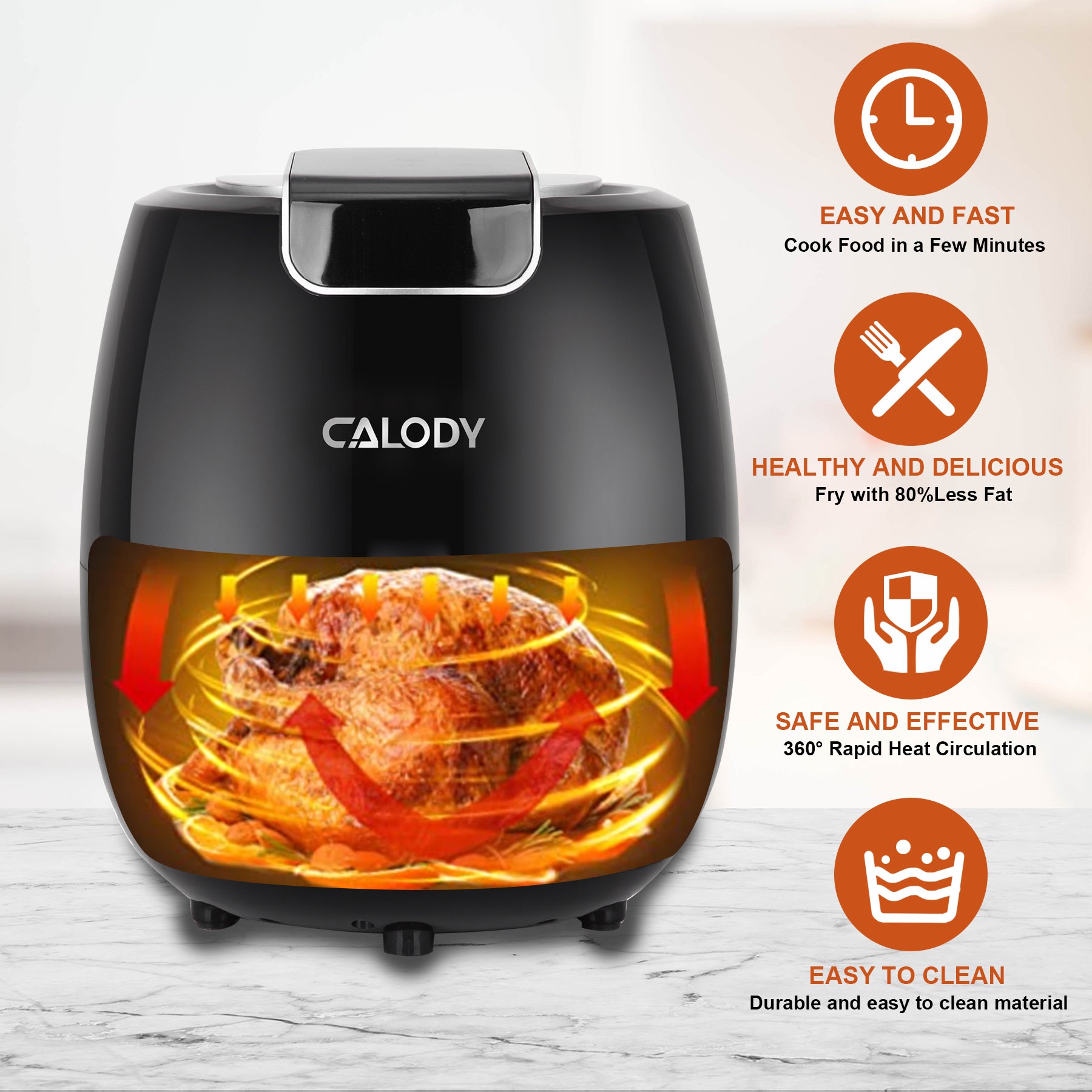 Air Fryer 8L Digital Kitchen Oven 1800W Oil Free Low Fat Healthy Frying  Cooker