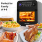 Calody 12.7 QT Air Fryer, 16-in-1 Air Fryer Toaster Oven Combo with Rotisserie and Dehydrator, Visible Window,LED Touch Screen, Free Recipes and Accessories Included